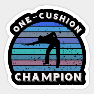 One cushion carom billiards champion Sticker